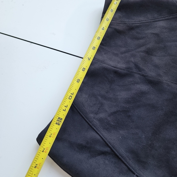 She + Sky Skirt Side Zip Faux Suede Above Knee Trendy Soft Skirt Black Sz S - Picture 6 of 11